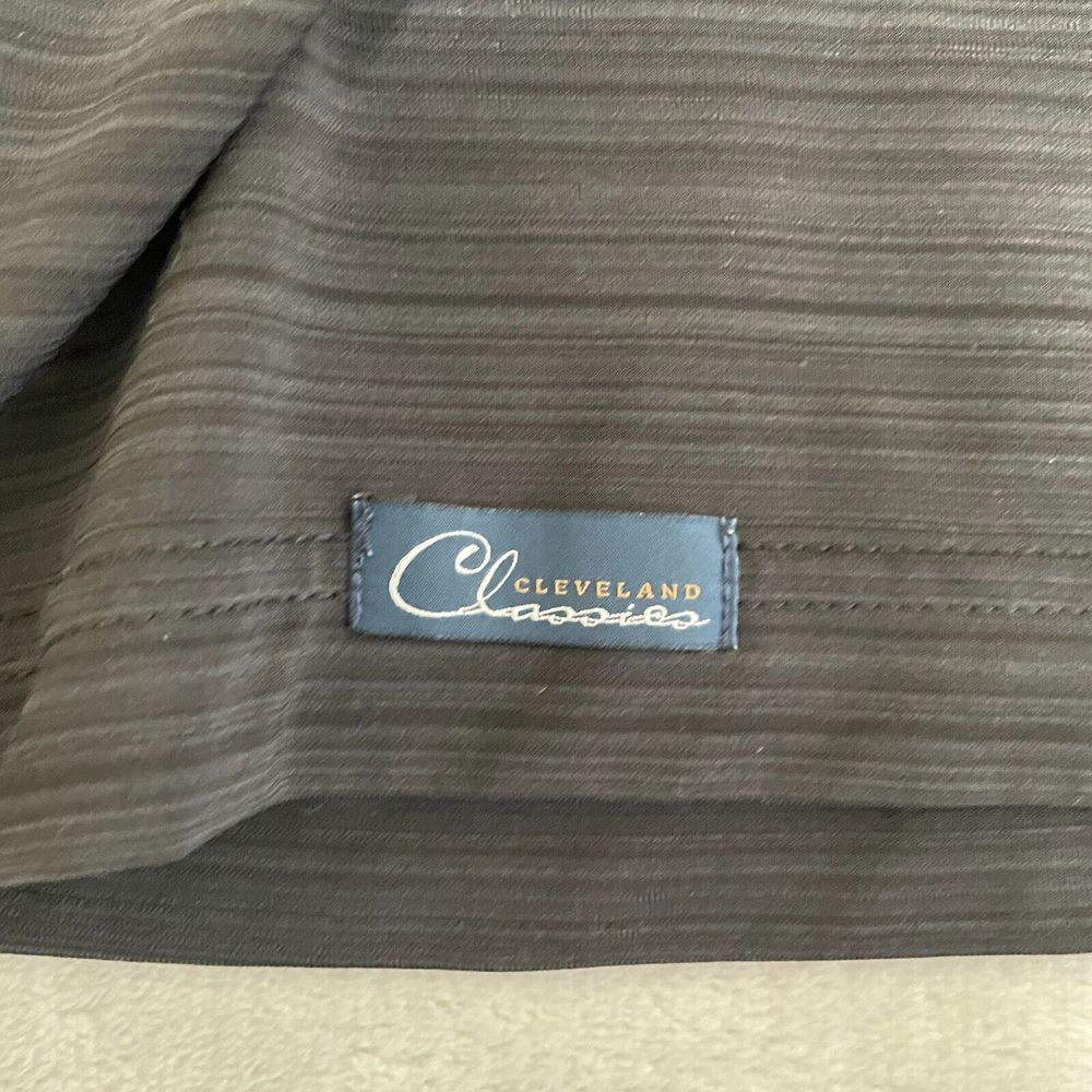 Cleveland Classics Shirt Mens Medium M Black Golf Polo Sewn-On Logos Stripe - Picture 3 of 7